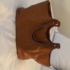 TORY BURCH Leather Tote Brown